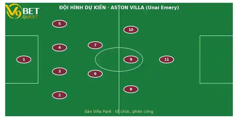Đội hình dự kiến Aston Villa vs Newcastle