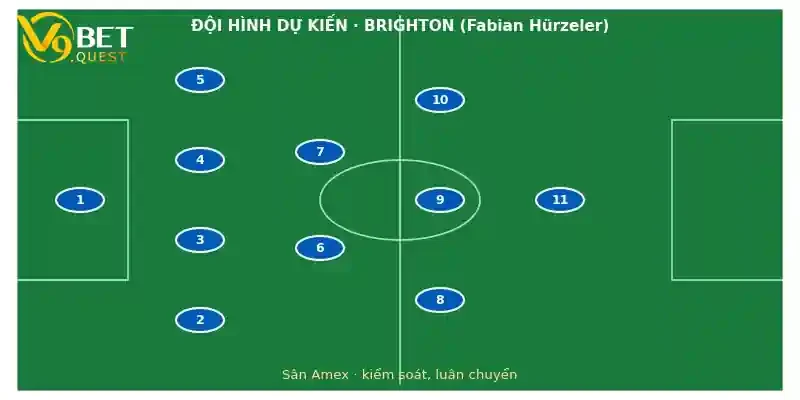 Đội hình dự kiến Brighton vs Everton